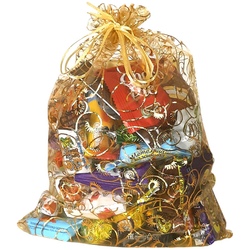 Подарок Мешочек из органзы золотой 13210