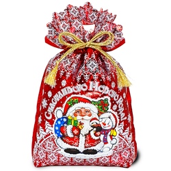 Подарок Мешочек «Праздничный» красный 9390